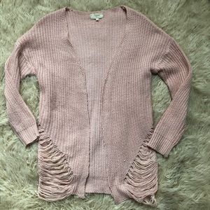 Distressed Blush Cardigan